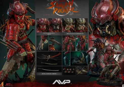 Alien vs Predator Figura Movie Masterpiece 1/6 Akaoni Samurai Predator