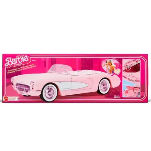 Barbie The Movie Vehículo Pink Corvette Convertible