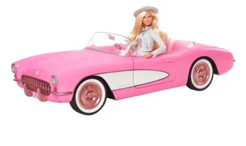 Barbie The Movie Vehículo Pink Corvette Convertible