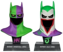 Batman DC Direct Mini Réplica 1/3 Pack de 2 Máscaras de Batman Hush & Knightfall (Jokerized) (Gold Label) 18 cm