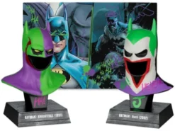 Batman DC Direct Mini Réplica 1/3 Pack de 2 Máscaras de Batman Hush & Knightfall (Jokerized) (Gold Label) 18 cm