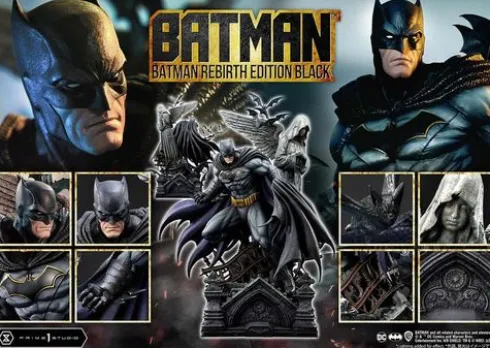 Batman Estatua Ultimate Premium Masterline Series 1/4 Batman Rebirth Edition Black Deluxe Bonus Version 71 cm