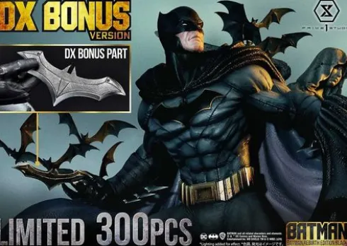 Batman Estatua Ultimate Premium Masterline Series 1/4 Batman Rebirth Edition Black Deluxe Bonus Version 71 cm