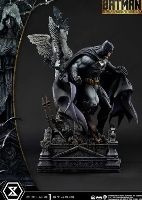 Batman Estatua Ultimate Premium Masterline Series 1/4 Batman Rebirth Edition Black Deluxe Bonus Version 71 cm