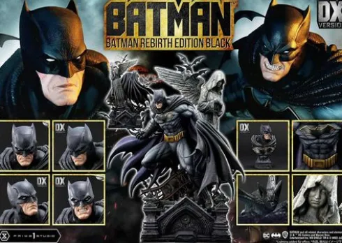 Batman Estatua Ultimate Premium Masterline Series 1/4 Batman Rebirth Edition Black Deluxe Bonus Version 71 cm