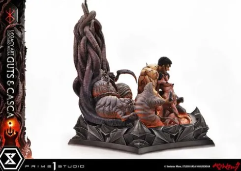 Berserk Estatua Legacy Art Kentaro Miura 1/4 Guts & Casca Bonus Version 72 cm