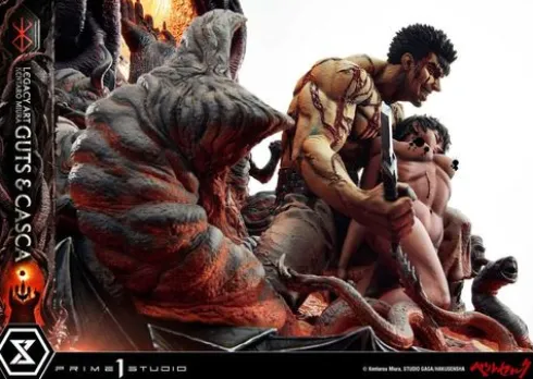 Berserk Estatua Legacy Art Kentaro Miura 1/4 Guts & Casca 72 cm
