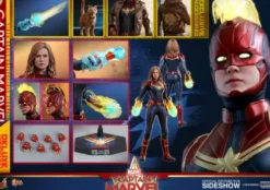 Captain Marvel Figura Movie Masterpiece 1/6 Captain Marvel Deluxe Ver. 29 cm