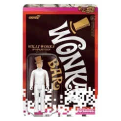 Charlie y la fabrica de chocolate (1971) Figura ReAction Wave 03 Willy Wonka (White Suit) 10 cm