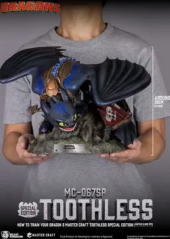 Cómo Entrenar A Tu Dragón 2 Estatua Master Craft Toothless 38 cm