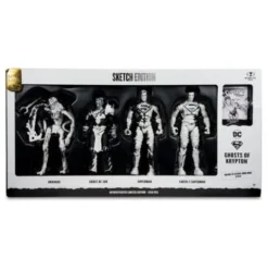 DC Direct Page Punchers Figuras & Cómic Paquete de 4 Superman Series (Sketch Edition) (Gold Label) 18 cm