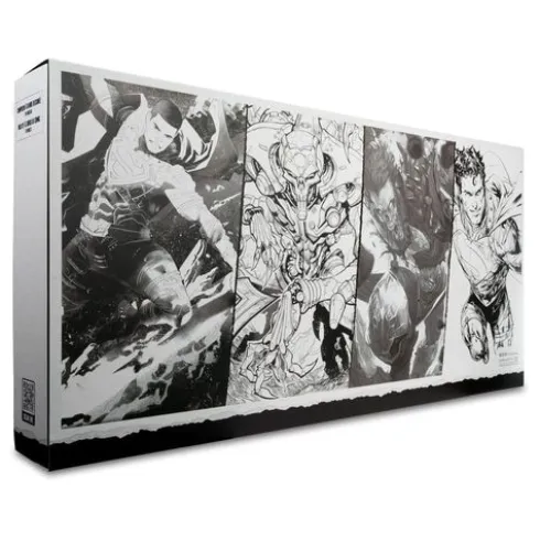 DC Direct Page Punchers Figuras & Cómic Paquete de 4 Superman Series (Sketch Edition) (Gold Label) 18 cm