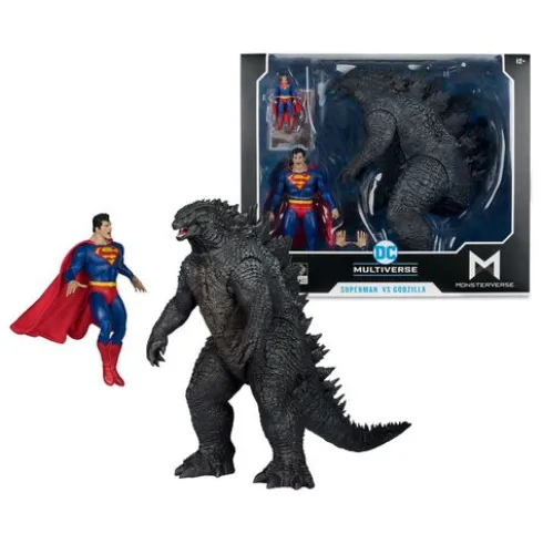 DC Justice League Monsterverse DC Multiverse Pack de 2 Figuras Superman Vs. Godzilla 30 cm