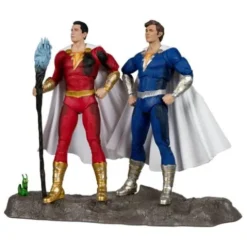 DC Multiverse Figuras Paquete de 2 Shazam (Battle Damage) & Freddie Freeman (Gold Label) 18 cm