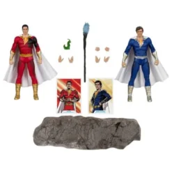 DC Multiverse Figuras Paquete de 2 Shazam (Battle Damage) & Freddie Freeman (Gold Label) 18 cm