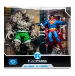DC Multiverse Figuras Superman vs Doomsday (Gold Label) 18 cm
