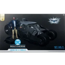 DC Multiverse Vehículo Tumbler with Lucuis Fox (The Dark Knight) (Gold Label)
