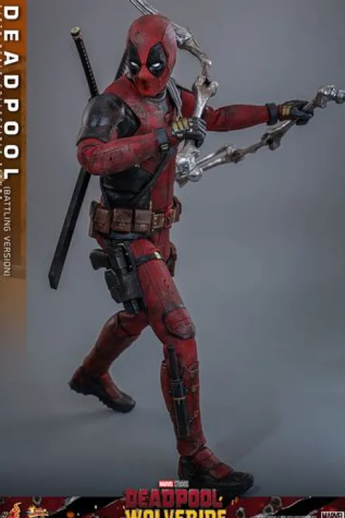 Deadpool & Wolverine Movie Masterpiece Figura 1/6 Deadpool (Battling Version) 30 cm