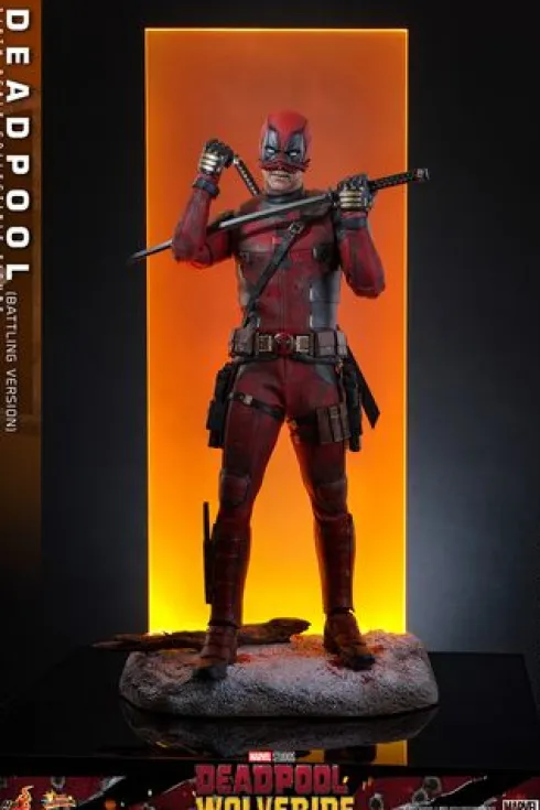 Deadpool & Wolverine Movie Masterpiece Figura 1/6 Deadpool (Battling Version) 30 cm