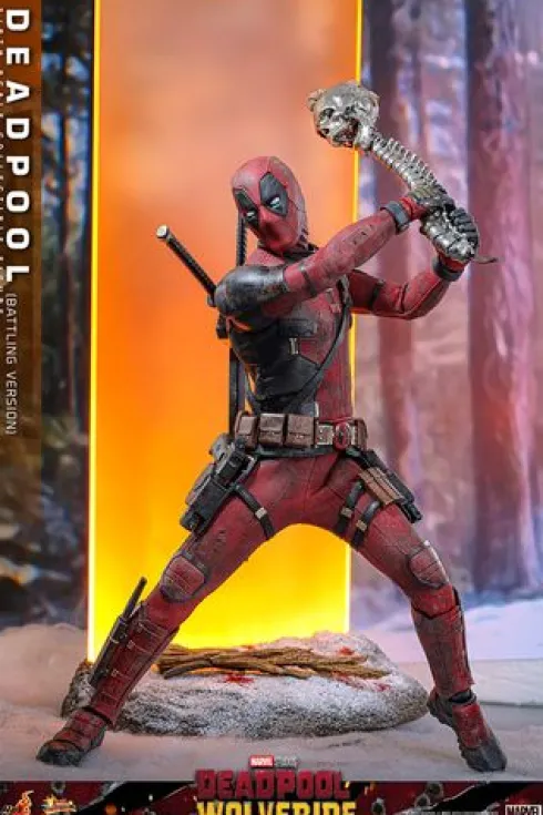 Deadpool & Wolverine Movie Masterpiece Figura 1/6 Deadpool (Battling Version) 30 cm