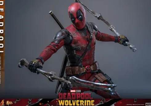 Deadpool & Wolverine Movie Masterpiece Figura 1/6 Deadpool (Battling Version) 30 cm
