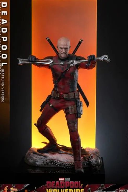 Deadpool & Wolverine Movie Masterpiece Figura 1/6 Deadpool (Battling Version) 30 cm