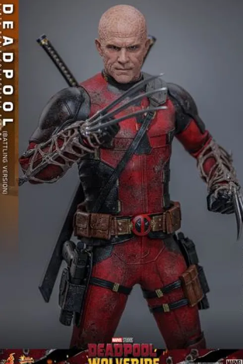Deadpool & Wolverine Movie Masterpiece Figura 1/6 Deadpool (Battling Version) 30 cm