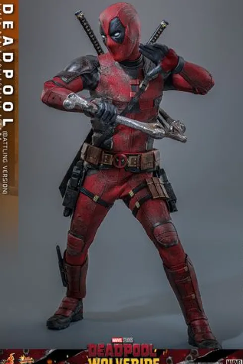Deadpool & Wolverine Movie Masterpiece Figura 1/6 Deadpool (Battling Version) 30 cm