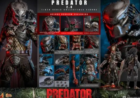 Depredador 1987 Figura Movie Masterpiece 1/6 Predator (2.0) Deluxe Version 34 cm