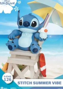 Disney Diorama PVC D-Stage Stitch Summer Vibe 16 cm