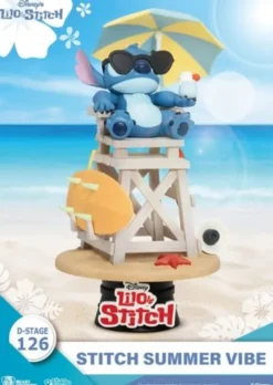 Disney Diorama PVC D-Stage Stitch Summer Vibe 16 cm