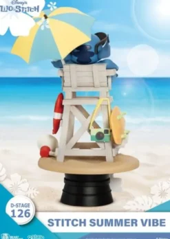 Disney Diorama PVC D-Stage Stitch Summer Vibe 16 cm
