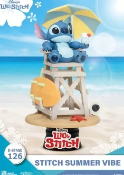 Disney Diorama PVC D-Stage Stitch Summer Vibe 16 cm