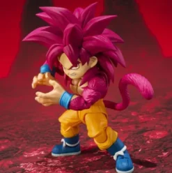 Dragon Ball Daima Figura S.H. Figuarts Super Saiyan Level 4 Goku (mini) 8 cm
