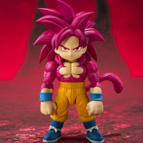 Dragon Ball Daima Figura S.H. Figuarts Super Saiyan Level 4 Goku (mini) 8 cm