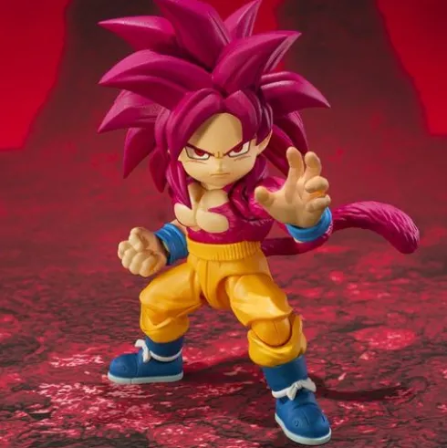Dragon Ball Daima Figura S.H. Figuarts Super Saiyan Level 4 Goku (mini) 8 cm