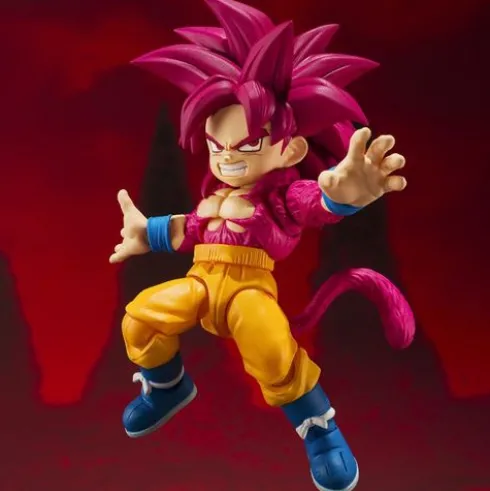Dragon Ball Daima Figura S.H. Figuarts Super Saiyan Level 4 Goku (mini) 8 cm