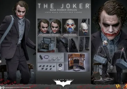 El Caballero oscuro Figura DX 1/6 The Joker (Bank Robber Version) 30 cm
