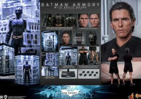 El caballero oscuro: La leyenda renace Figuras y Diorama Movie Masterpiece 1/6 Batman Armory with Bruce Wayne 30 cm