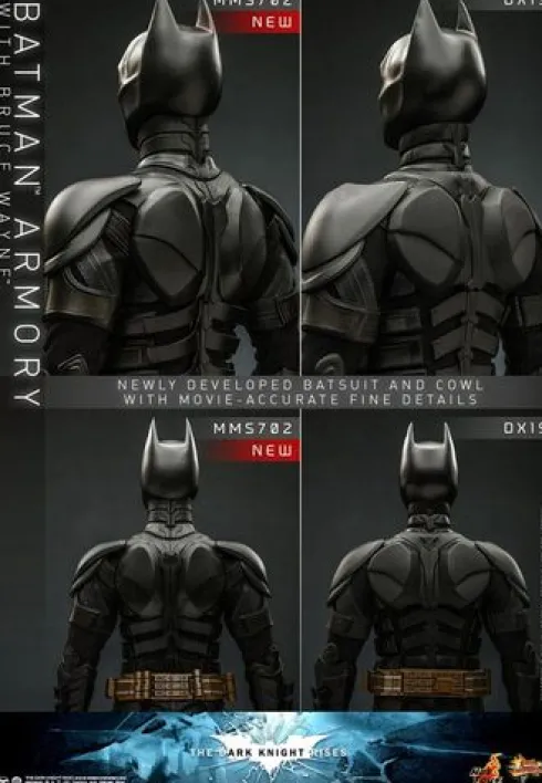 El caballero oscuro: La leyenda renace Figuras y Diorama Movie Masterpiece 1/6 Batman Armory with Bruce Wayne 30 cm