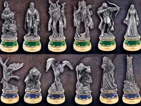 El Señor de los Anillos Piezas de ajedrez Las dos torres