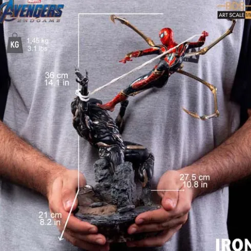 Estatua BDS Art Scale 1/10 Iron Spider vs Outrider 36 cm Vengadores Endgame