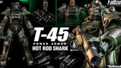 Fallout Figura FigZero 1/6 T-45 Hot Rod Shark Power Armor 37 cm