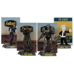 Fallout Pack de 4 Figuras Movie Maniacs Lucy, Maximus, The Ghoul & Vault Boy 15 cm