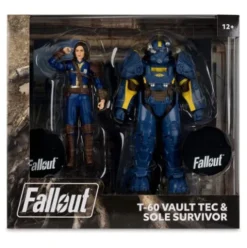 Fallout 4 Pack de 2 Figuras T-60 Vault Tec & Sole Survivor 18 cm