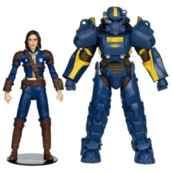Fallout 4 Pack de 2 Figuras T-60 Vault Tec & Sole Survivor 18 cm