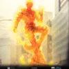 Fantastic Four Estatua 1/10 Art Scale Human Torch 30 cm