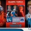 Fantastic Four First Steps Figura Movie Masterpiece 1/6 Human Torch