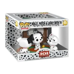 Funko Pop! 101 dálmatas Rolly, Patch & Lucky with TV
