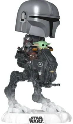 Funko Pop! The Mandalorian and Grogu The Mandalorian with Grogu in Imperial Remnant AT-RT